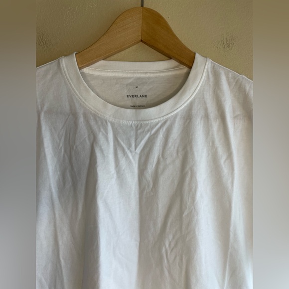 New Everlane Women Crew Neck White Tee Shirt Size Medium - Picture 2 of 8